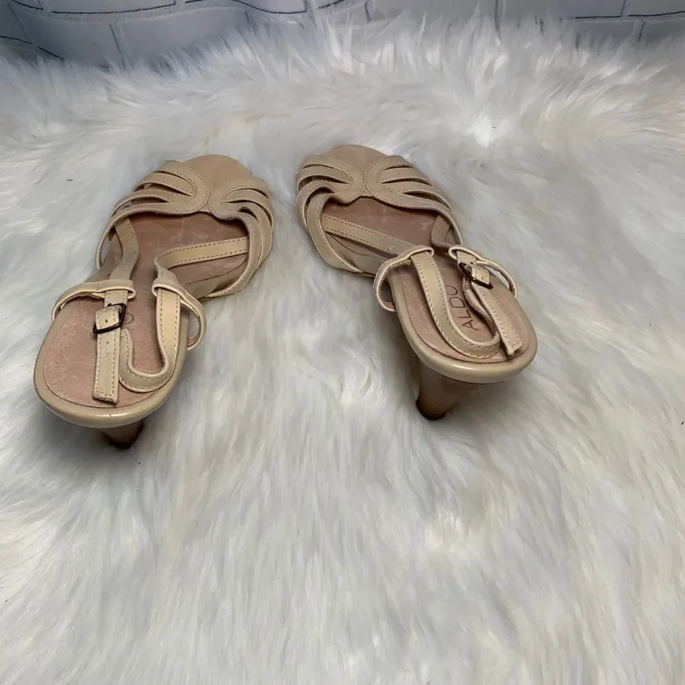 Aldo‎ Cream Slingback Sandal Heels Size 40/9